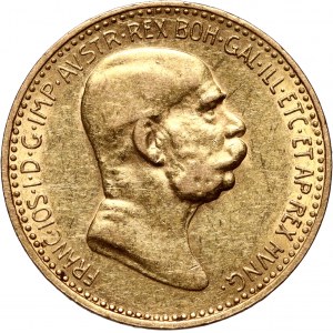 Austria, Franz Joseph I, jubile 10 Korona 1908, 60th Anniversary of Reign