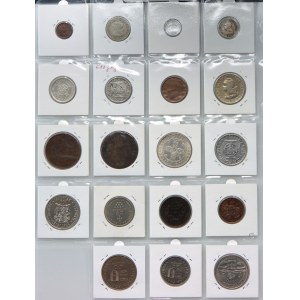 World, set of coins (19 pieces) from 1901-1995, Azores, Madeira, São Tomé and Príncipe