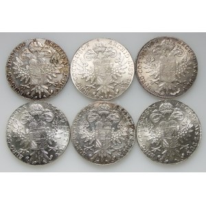 Austria, Maria Theresia, set of 6 x Thaler 1780, Restrike