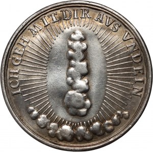 Austria, Salzburg, medal from 1732, Reception of Salzburg Emigrants