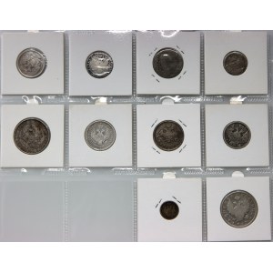 Russia, set of coins (10 pieces) from 1748-1854