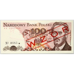 PRL, 100 złotych 17.05.1976, WZÓR, No. 0185, seria AK
