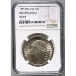II RP, 10 złotych 1933, Warszawa, Głowa Kobiety