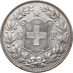 Switzerland, 5 Franc 1889 B, Helvetica
