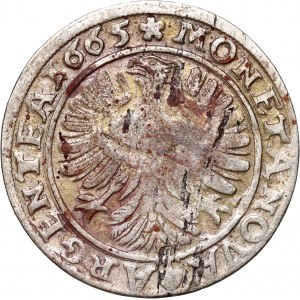 Śląsk, Księstwo Legnicko-Brzesko-Wołowskie, Krystian Wołowski, 6 krajcarów 1665, Brzeg