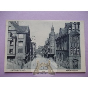 Zabrze, Hindenburg, ulica Dworcowa, asi 1930
