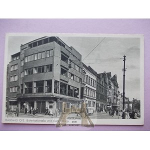 Katowice, Kattowitz, Dworcowa Street, circa 1940.