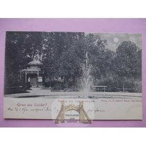Racibórz, Ratibor, městský park, měsíční svit, asi 1900