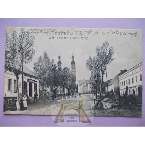 Pszów, Pschow, ulica, kościół, 1907