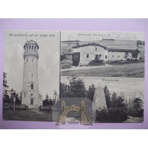 Góry Sowie, Eulengebirge, schronisko, pomnik, wieża widokowa, 1928