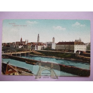Głogów, Glogau, Odra, panorama, 1913