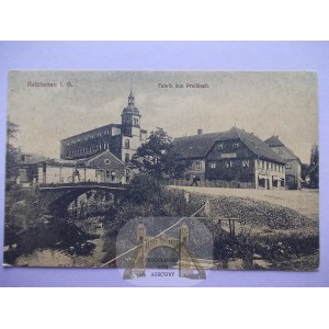 Bogatynia, Reichenau, fabryka, 1925