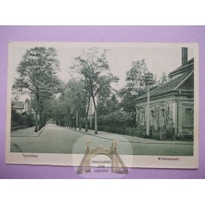 Szprotawa, Sprottau, ulica Wilhelma, pośrednictwo pocztowe, 1932