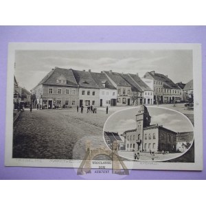 Trzebiel k. Żary, Rynek, ratusz, ok. 1924