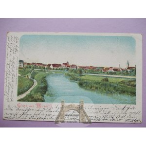 Międzyrzecz, Messeritz, panorama, 1901