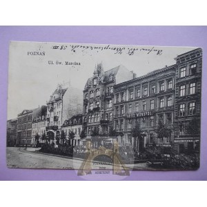 Poznań, Posen, ulica św. Marcina, Hotel Monopol, 1909