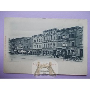 Krotoszyn, Krotoschin, Rynek, dorożka, ok. 1900