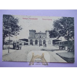 Saw, Schneidemuhl, Railway Station, main entrance, 1911