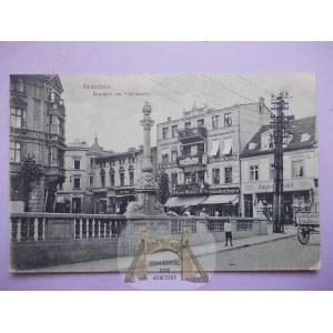 Grudziadz, Graudenz, Fischmarkt, kašna 1914