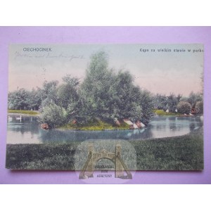 Ciechocinek, island on a pond, ca. 1910