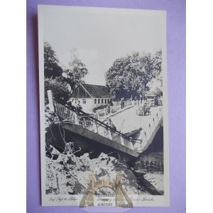 Tuchola, Tuchel, vyhozený most, asi 1940.
