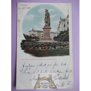 Szczecin, Stettin, monument to Frederick the Great, 1901
