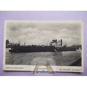 Świnoujście, Swienemuende, statek Pommern, 1939