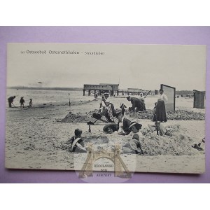 Świnoujście - Chorzelin, Osternothafen, plażowicze, ok. 1910