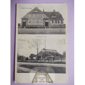 Świnoujście - Karsibór, Caseburg szkoła, chata, 1929