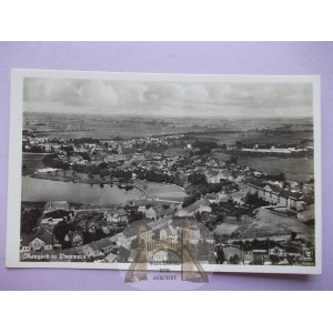 Nowogard, Neugard, panorama lotnicza, ok. 1935