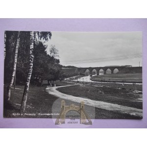 Karlino, železniční viadukt, cca 1930