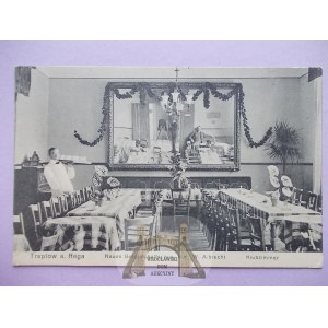 Trzebiatów, Treptow, restauracja, wnętrze, 1918