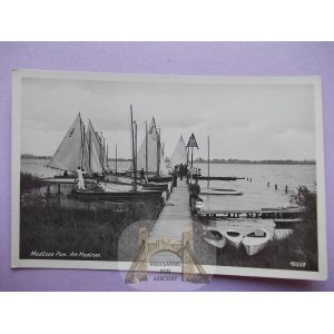 Stargard, jezioro Miedwie, żaglówki, kajaki, ok. 1935