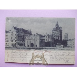 Gdańsk, Danzig, księżycówka, Wysoka Brama, ok. 1900