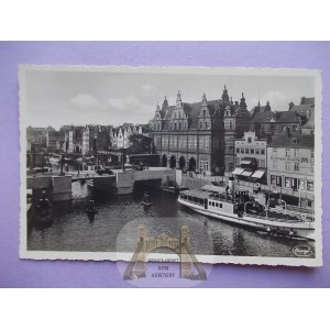 Danzig, Danzig, Green Bridge, steamboat, circa 1940.