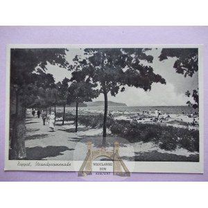 Sopot, Zoppot, seaside promenade, circa 1940.