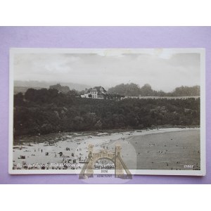 Sopot, Zoppot, Bergschloss, plaża, ok. 1940