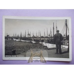 Gdynia, port rybacki, ok. 1935