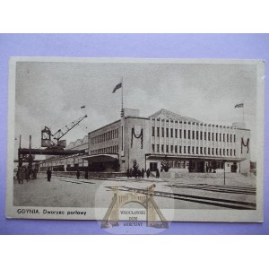 Gdynia, dworzec morski, ok. 1935