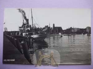 Hel, Hela, przystań, statek Wanda, 1930
