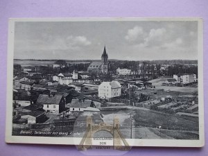 Kościerzyna, Berent panorama, kościół ewangelicki, ok. 1940