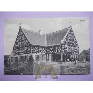Stalewo near Elblag, Stalle, half-timbered house, ca. 1910