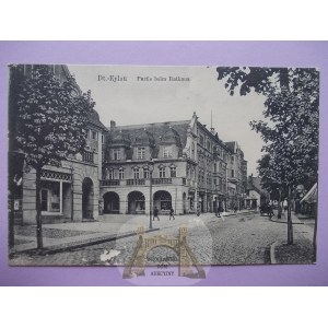 Ilawa, Deutsch Eylau, street, town hall, ca. 1920