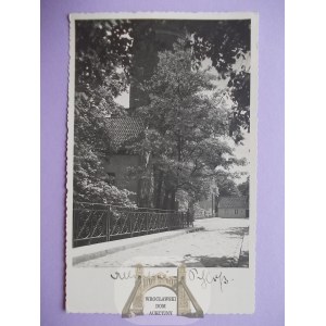 Olsztyn, Allenstein, przy zamku, prywatna kartka, 1937