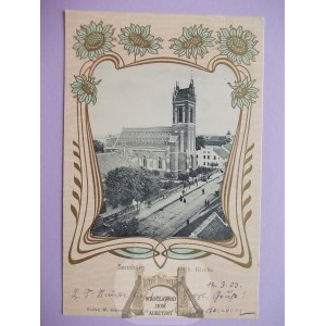 Mrągowo, Sensburg, kościół katolicki, secesja, 1903