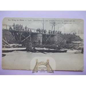 Ełk, Lyck, wysadzony most, ok. 1915