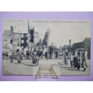 Pisz, Johannisburg, zrujnowane miasto, 1916