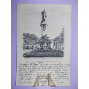 Varšava, Mickiewiczův pomník, 1899