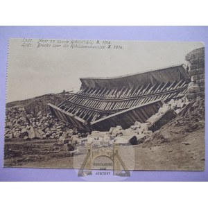 Lodz, WWI, destroyed bridge on Rokicinska road, 1914