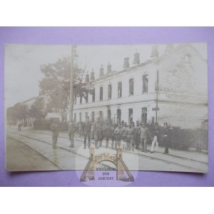 Rozwadów, dworzec kolejowy, wojsko, ok. 1915